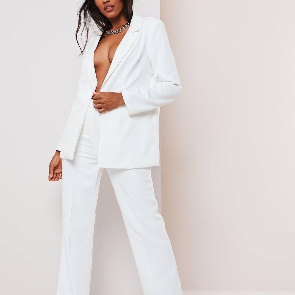 Missguided White Boyfriend Blazer